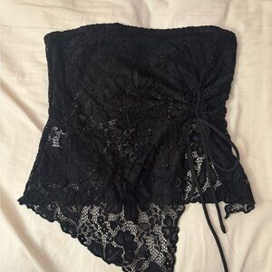 Princess Polly Black Lace Strapless Top